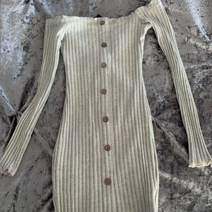 Fashion Nova Cream Dress